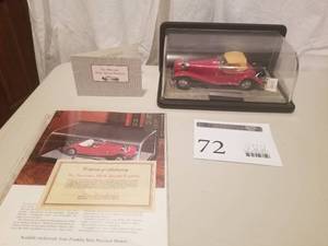 lot 72 image: 124 Scale 1935 Mercedes-Benz 500 K Special Roadster Die-cast Metal Replica Model by Franklin Mint
