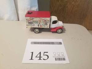 lot 145 image: Delivery Truck Die-cast Metal Coin Bank