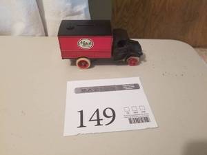 lot 149 image: 1926 Mack Bulldog Delivery Truck Die-cast Metal Coin Bank by Ertl