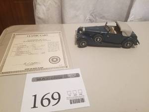 lot 169 image: 124 Scale 1934 Hispano-Suiza J12 Cabriolet Convertible Die-cast Metal Replica Model by Danbury Mint