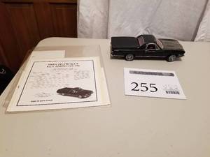 lot 255 image: 124 Scale 1968 Chevrolet El Camino SS-396 Pickup Truck Die-cast Metal Replica Model by Danbury Mint