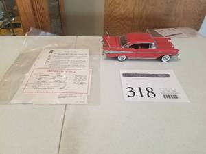 lot 318 image: 124 Scale 1957 Chevrolet Pro Street Hardtop Die-cast Metal Replica Model by Danbury Mint