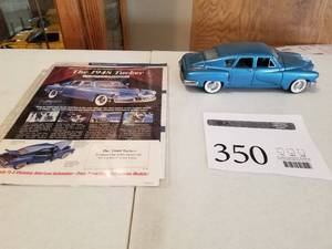 lot 350 image: 124 Scale 1948 Tucker Sedan Die-cast Metal Replica Model by Franklin Mint