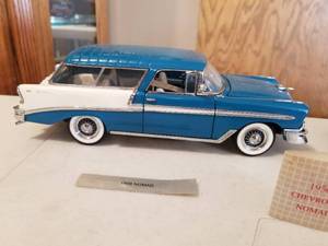 lot 370 image: 124 Scale 1956 Chevrolet Nomad Wagin Die-cast Metal Replica Model by Franklin Mint