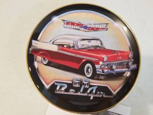 lot 381 image: 1956 Chevrolet Bel Air Hardtop Limited Edition Ceramic Collectors Plate by Royal Doulton