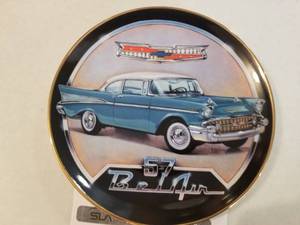 lot 382 image: 1957 Chevrolet Bel Air Coupe Limited Edition Ceramic Collectors Plate by Royal Doulton