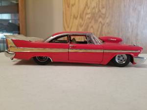 lot 398 image: 124 Scale 1958 Plymouth Fury Pro Street Race Car Die-cast Metal Replica Model