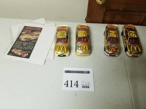 lot 414 image: Lot of (4) 124 Scale Die-cast Metal #94 Bill Elliot McDonalds Race Cars