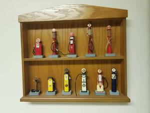 lot 429 image: Lot of (11) 124 Scale Hard-Cast Resin Vintage Gasoline Pump Replica Models