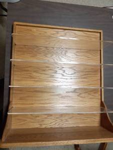 lot 433 image: Wood Display Case with Plexiglass Shelves