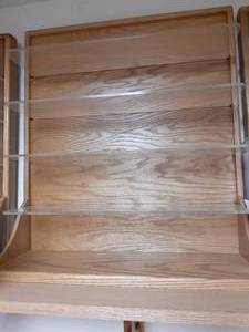 lot 450 image: Wood Display Case with Plexiglass Cover and Shelves