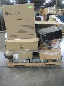WHOLESALE MIXED PALLET OF MISCELLANEOUS COMPUTER MONITORS, C.P.U AND MORE