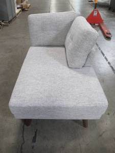 Mid Century Drake Upholstery Fabric Sectional Piece In Light Gray 455001R