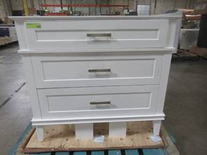 Home Decorators Collection Woodfall 35.20 in. W x 21.60 in. D Vanity Cabinet Only in White Woodfall 36W