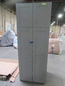 J Collection Shaker Assembled 30 in. x 84.5 in. x 24 in. Pantry Cabinet with Five Inner Drawers in Gray, T302484.515-GS - Scratch and Dent. - Missing Adjustable top shelf.