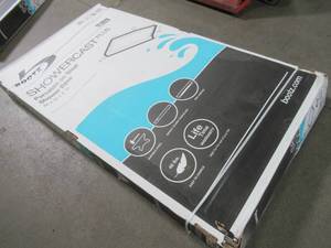 Bootz Industries ShowerCast Plus 60 in. x 32 in. x 4 in. Single Threshold Shower Base with Left Hand Drain in White, 010-100-00.