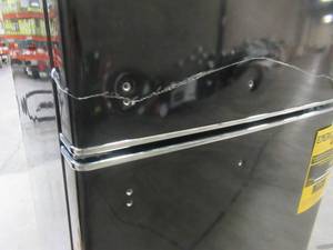 Galanz 12.0 cu. ft. Top Freezer Retro Refrigerator with Dual Door True Freezer, Frost Free in Black GLR12TBKEFR