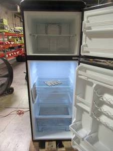 Galanz 12.0 cu. ft. Top Freezer Retro Refrigerator with Dual Door True Freezer, Frost Free in Black GLR12TBKEFR