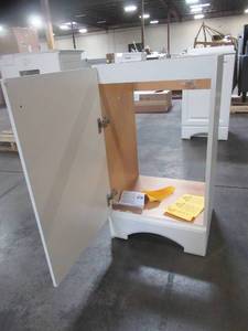 18-12 x 16. W Vanity in White - Missing Top