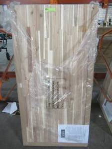 Butcher Block, 48 x 25 x 1 12 in Unfinished Acacia - Scratch and Dent, Cracked.