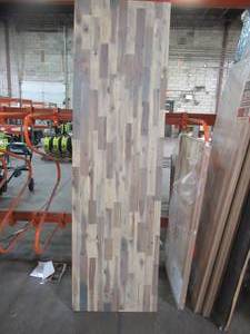 Butcher Block, 87 x 25 x 1 12 in Unfinished Acacia - Scratch and Dent, Cracked.