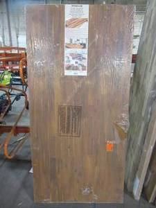 Butcher Block, 74 x 36 x 1 in Golden Teak - Scratch and Dent, Cracked and has some side damage.