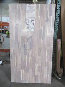 Butcher Block, 74 x 40 x 1 12 in Acacia Organic White - Scratch and Dent.