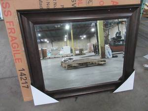 Martin Svensson Home Medium Rectangle Oil Rubbed Bronze Beveled Glass Classic Mirror (30 in. H x 36 in. W).