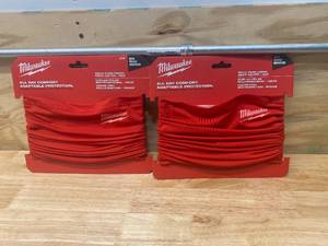 lot 34 image: MILWAUKEE Lot of 2-  Red Multi-Functional Neck Gaiters