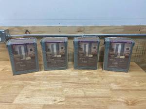 lot 40 image: ALLEN  ROTH Lot of 4-  84-in Mineral Faux Linen Light Filtering Grommet Single Curtain Panel