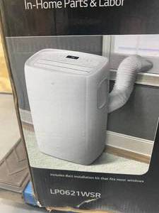lot 42 image: LG ELECTRONICS 6,000 BTU (DOE) 115-Volt Portable Air Conditioner with Dehumidifier Function and LCD Remote in White