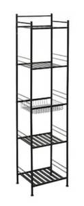 lot 54 image: GLACIER BAY Slat Style 14 in. W x 11 in. D x 58.5 in. H Towel Tower in Bronze