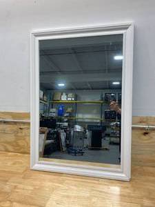lot 65 image: HOME DECORATORS COLLECTION 28 in. W x 40 in. H Framed Rectangular Anti-Fog Bathroom Vanity Mirror in White