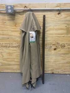 lot 28 image: STYLEWELL 7.5 ft. Steel Market Outdoor Patio Umbrella in Riverbed Taupe