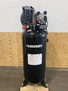 lot 9 image: HUSKY 60 Gal. 3.7 HP 1-Phase 175 PSI Oil Lubed Belt Drive Stationary Electric Air Compressor