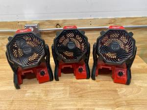 lot 116 image: MILWAUKEE Lot of 3-  JobSite Fans