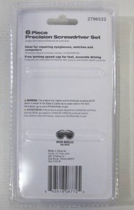lot 523 image: Steel Grip 6-Piece Precision Mini Screwdriver Kit for Computers, Eyeglasses, Small Repairs