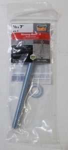 lot 533 image: 20-Pack Simpson Strong-Bolt 12 in. x 7 in. Zinc-Plated Wedge Anchor
