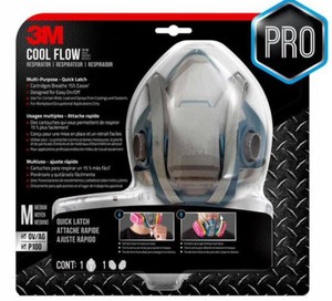 lot 542 image: 3M Pro Medium Multi-Purpose Respirator with Quick Latch - Model #65023QLHA1-C