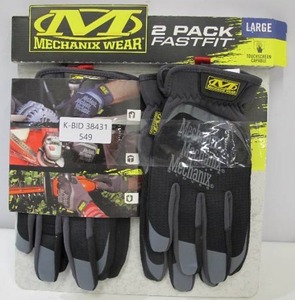 lot 549 image: Mechanix Wear 2-Pack FASTFIT Large Work Gloves with Touchscreen Compatibility