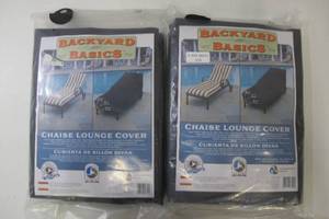 lot 559 image: 2-Pack Backyard Basics 07212BB Chaise Lounge Cover, 76-Inch by 28-Inch by 30-Inch