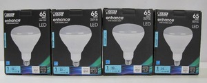 lot 560 image: 4-Pack Feit Electric BR40DM950CA Led Br40 10.5w65w Med Dim 5k