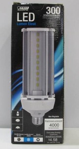 lot 562 image: Feit Electric 300-Watt Equivalent Corn Cob LED High Lumen Daylight (5000K) HID Utility LED Light Bulb
