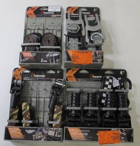 lot 570 image: 4 Packs Keeper XP Assorted Ratchet Straps
