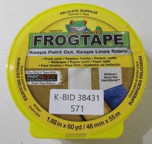 lot 571 image: FROGTAPE Delicate Surface 1.88 in. x 60 yds. Painters Tape with PaintBlock