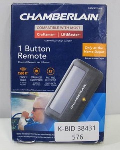 lot 576 image: Chamberlain 1 Button Garage Door Remote Control 950ESTD-P2