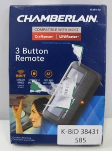 lot 585 image: Chamberlain 3-Button Garage Door Remote Control 953EV-P2
