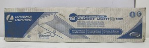 lot 587 image: Lithonia Lighting 1-Light White Fluorescent Ceiling Closet Flushmount