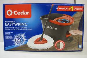 lot 601 image: O Cedar EasyWring Microfiber Spin Mop and Bucket System