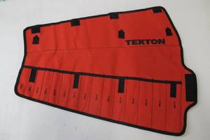 lot 514 image: Tekton Canvas Metric Wrench Tool Holder Storage Bag